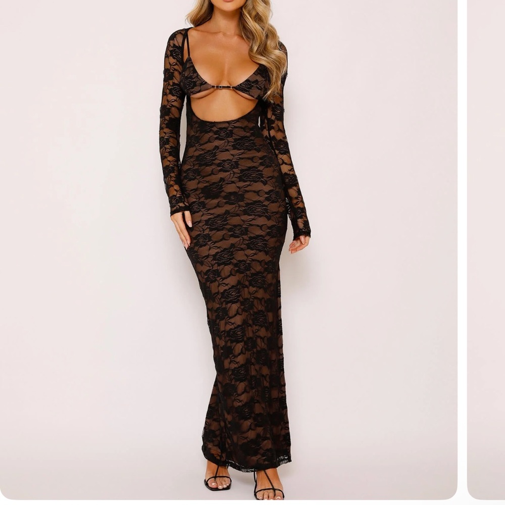 Christy Black Lace Long Sleeve Dress